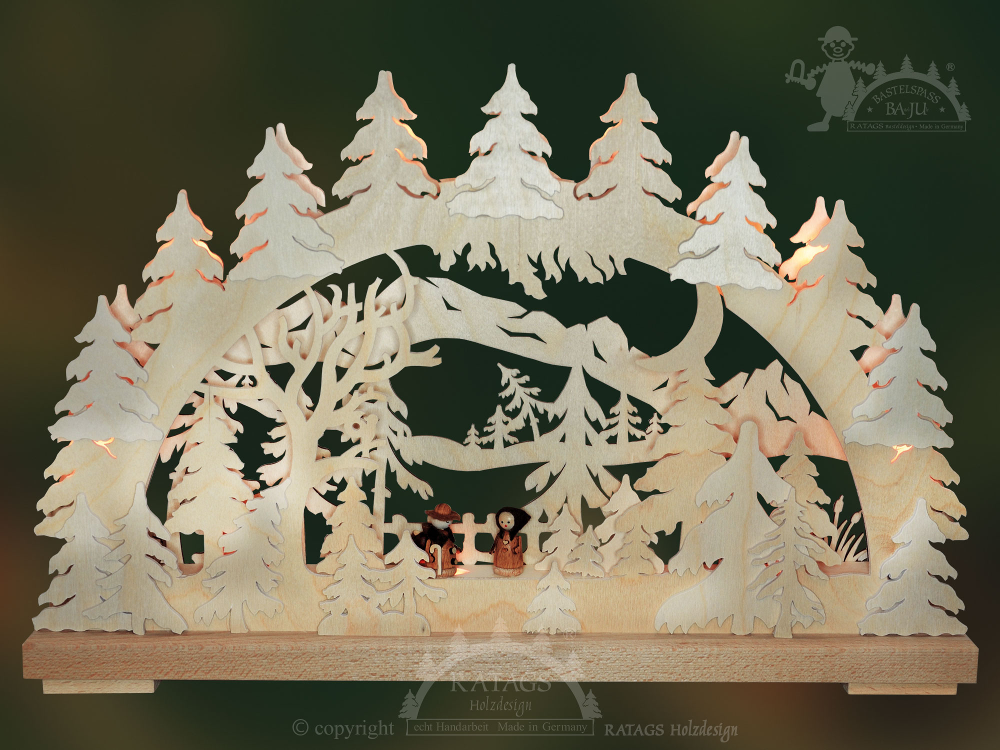 Small candle arch for crafting, mountain hiking