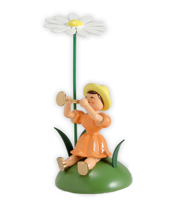 Magarite, Trompete Blumenkind sitzend