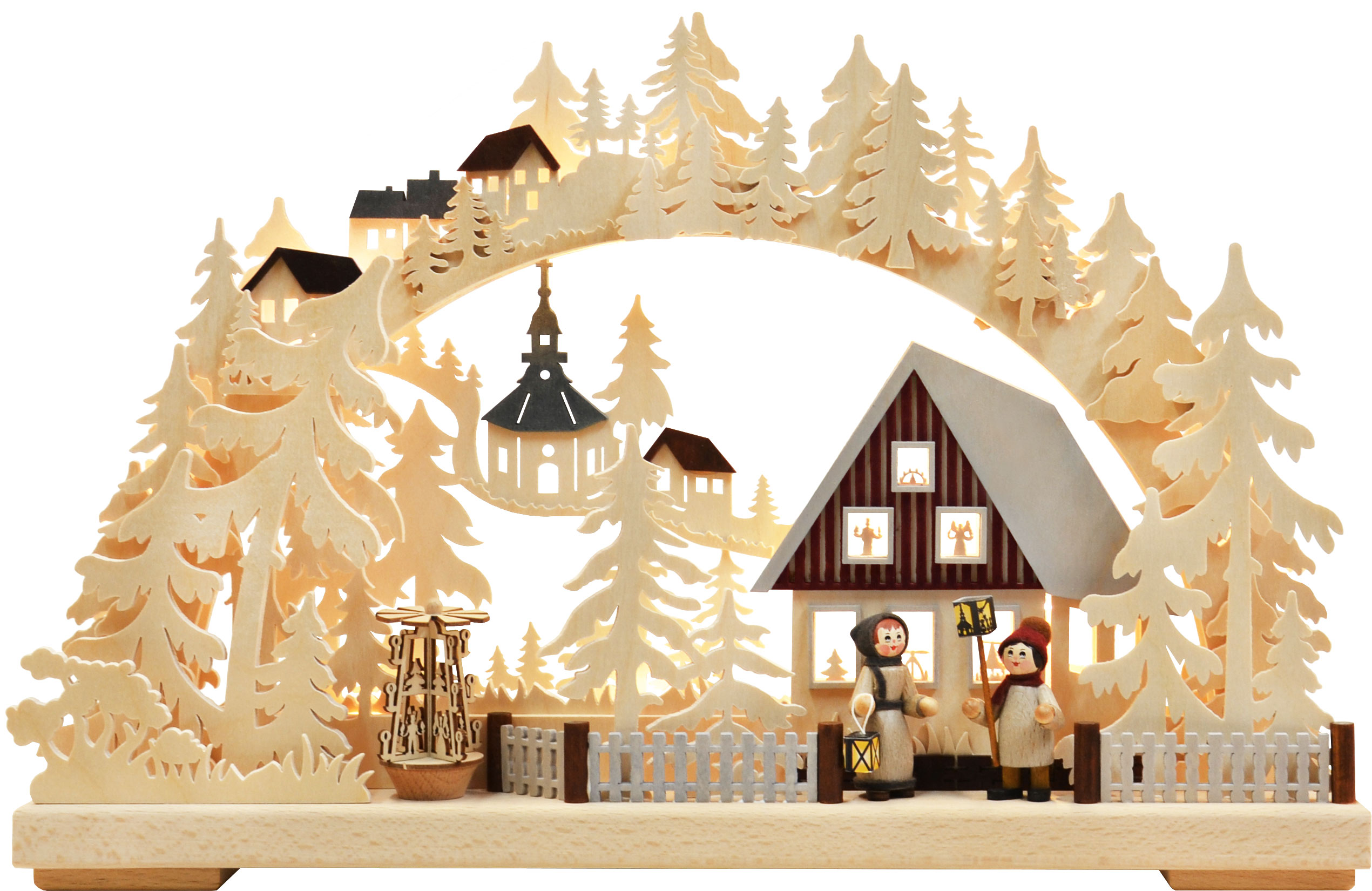 Small 3D candle arch, lantern light