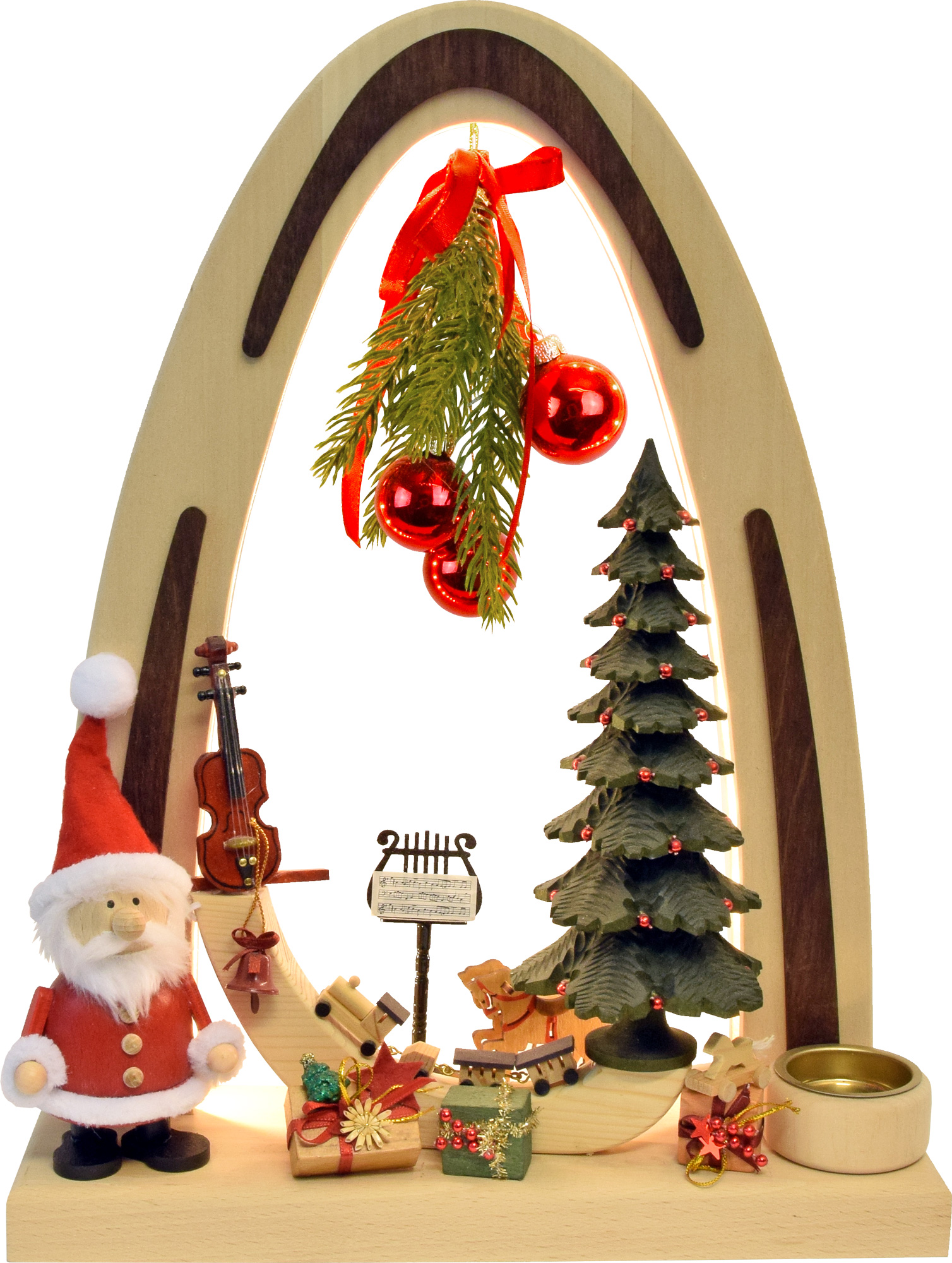 Arche en bois massif, salon du Père Noël
