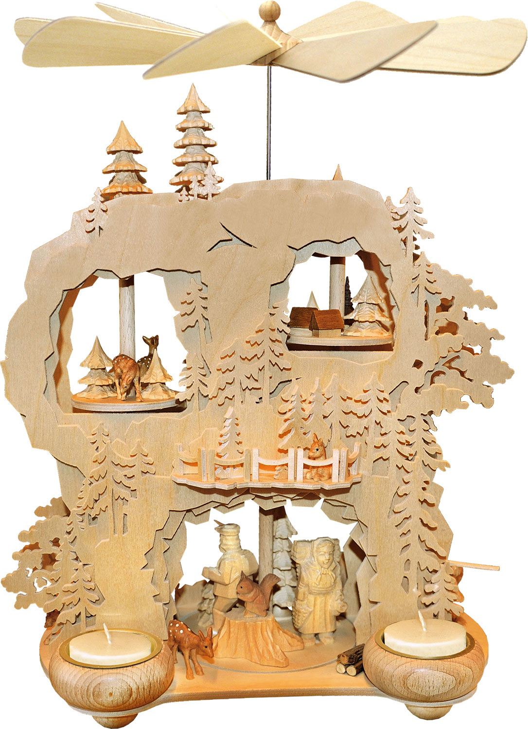 Gear pyramid, in the forest