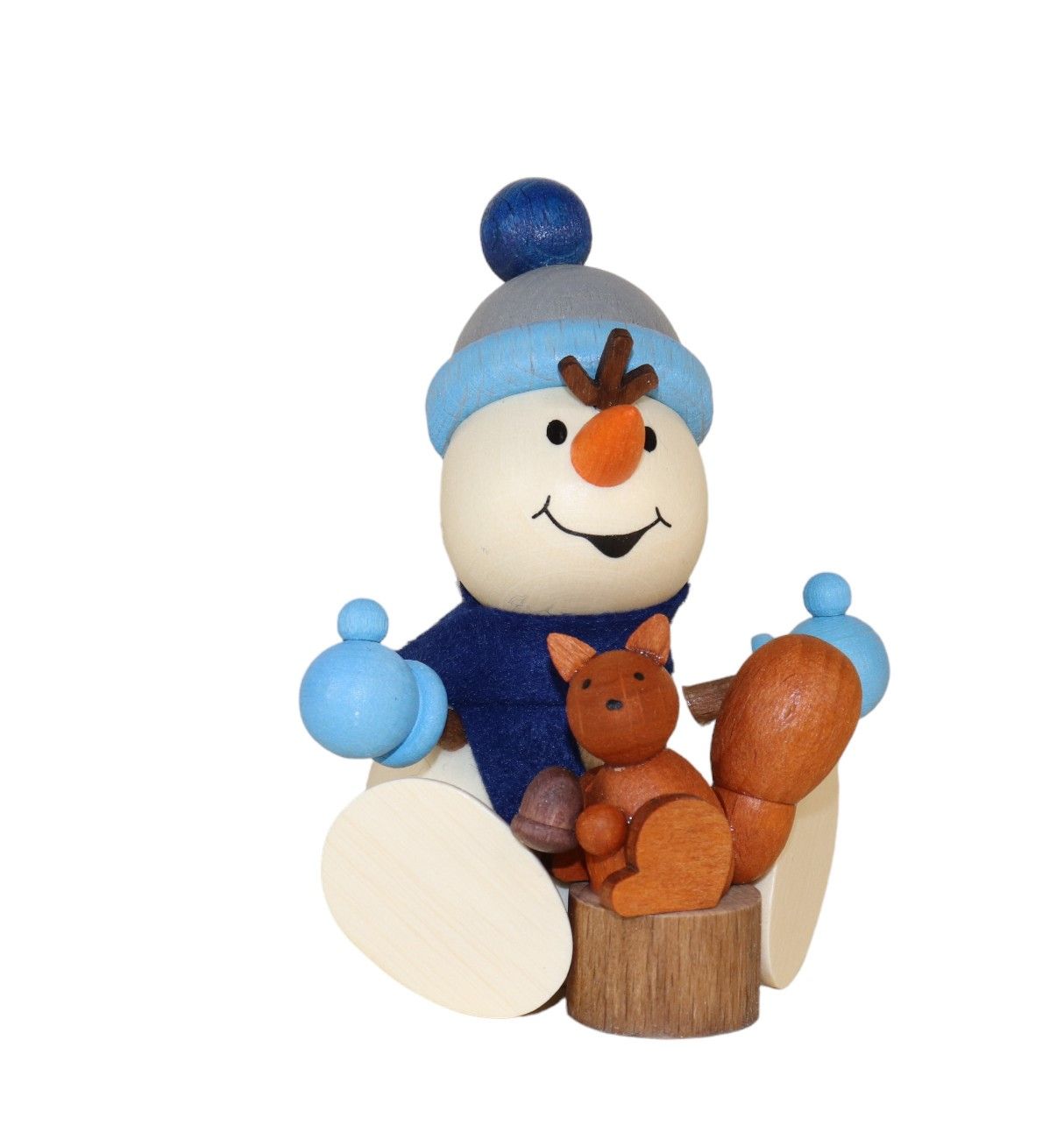 Schneemann mit Eichhörnchen