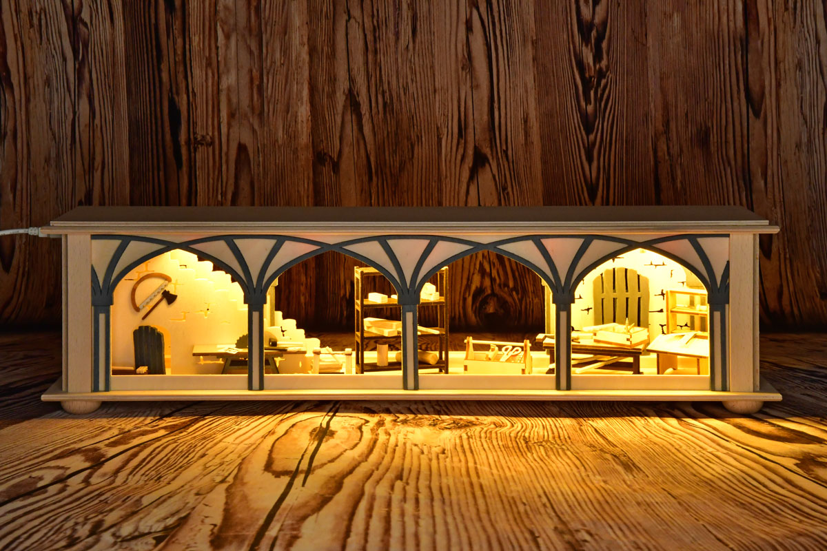 Raumleuchte kl., Tischlerlager grau Raumleuchte kl., Tischlerlager grau