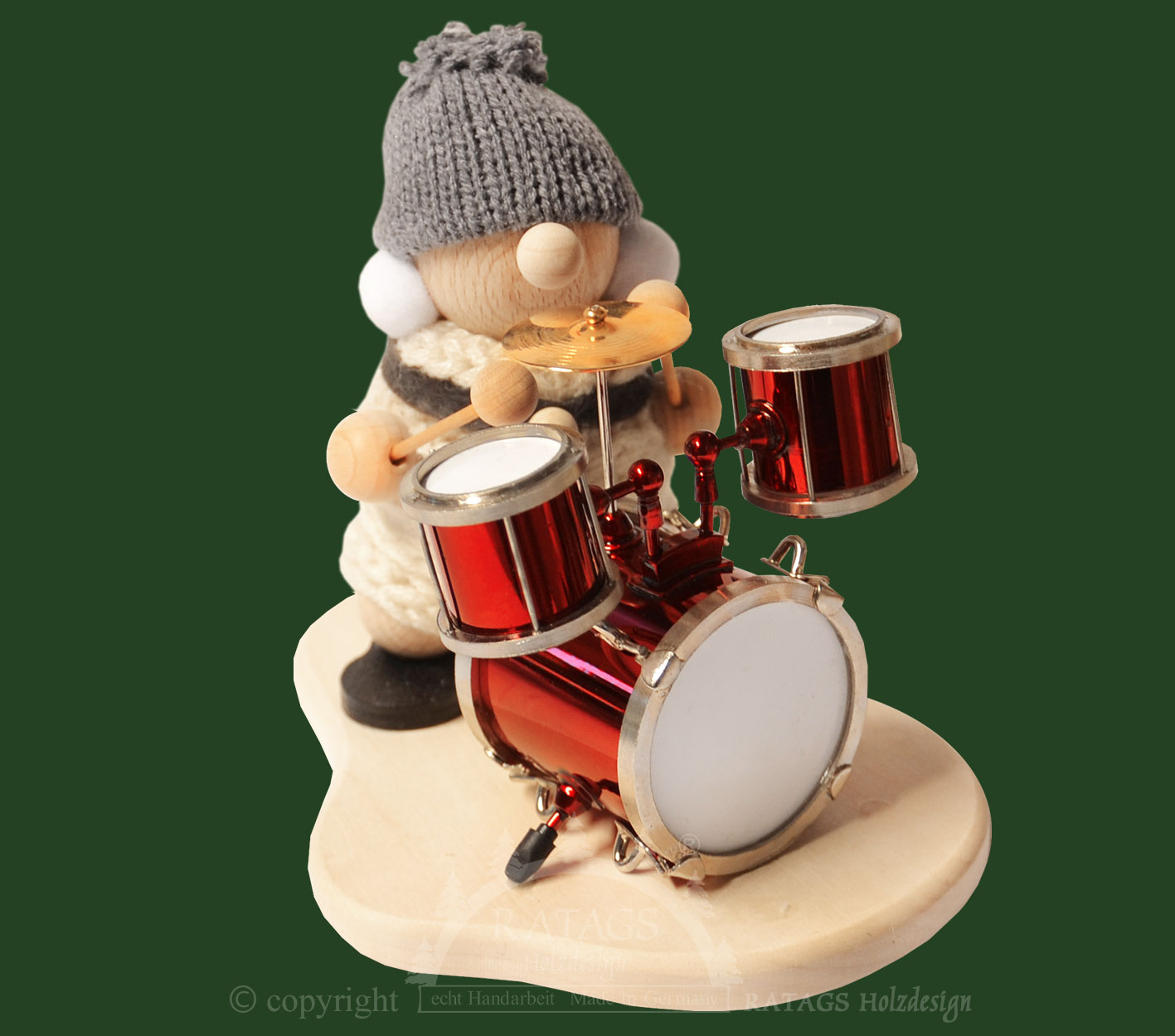 White Snow Band, Figur am Schlagzeug White Snow Band, Figur am Schlagzeug