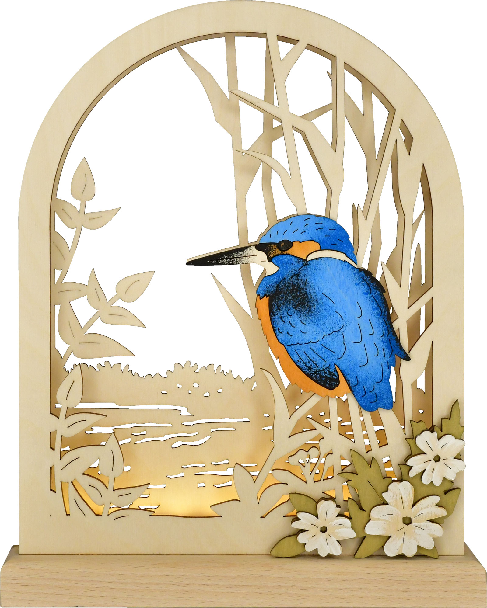 Romantic lamp kingfisher