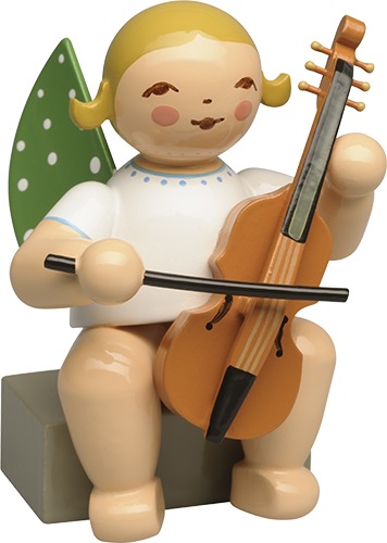 Engel mit Viola da Gamba blondes Haar