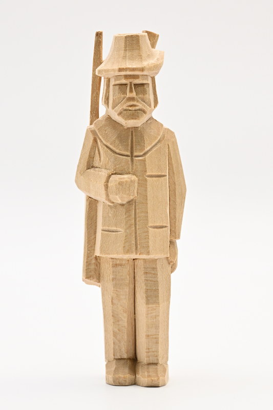 Jegerfigur, gevær, grovt skåret 90 mm