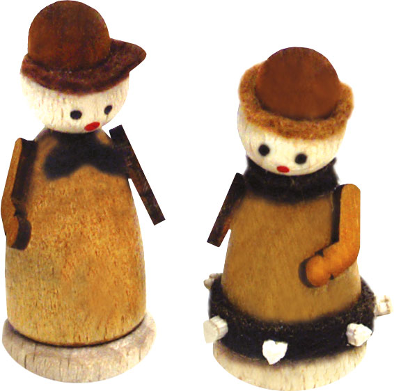 Miniature figures, set of 2, dancers