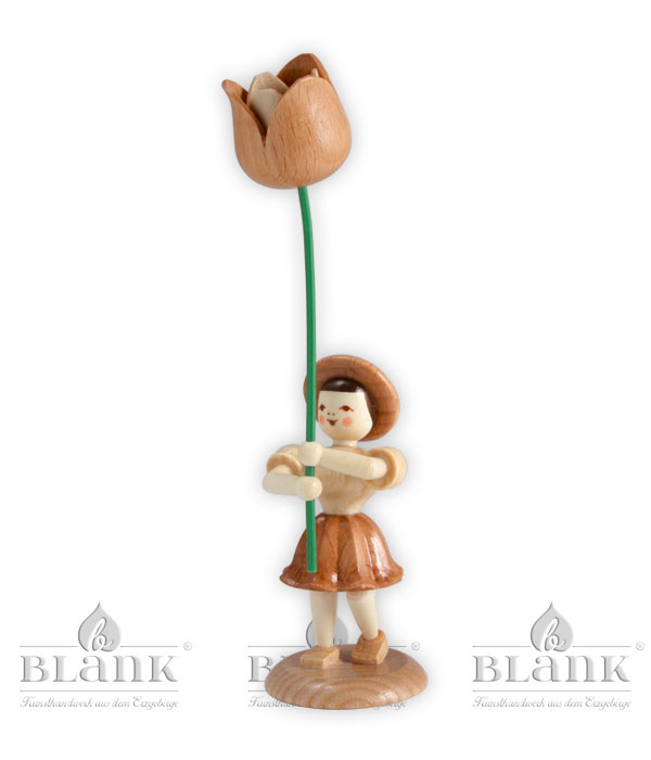 Blumenkind mit Tulpe, natur