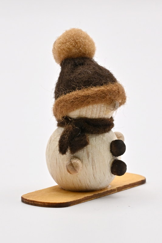 Muñeco de nieve sobre tabla de snowboard 4 cm