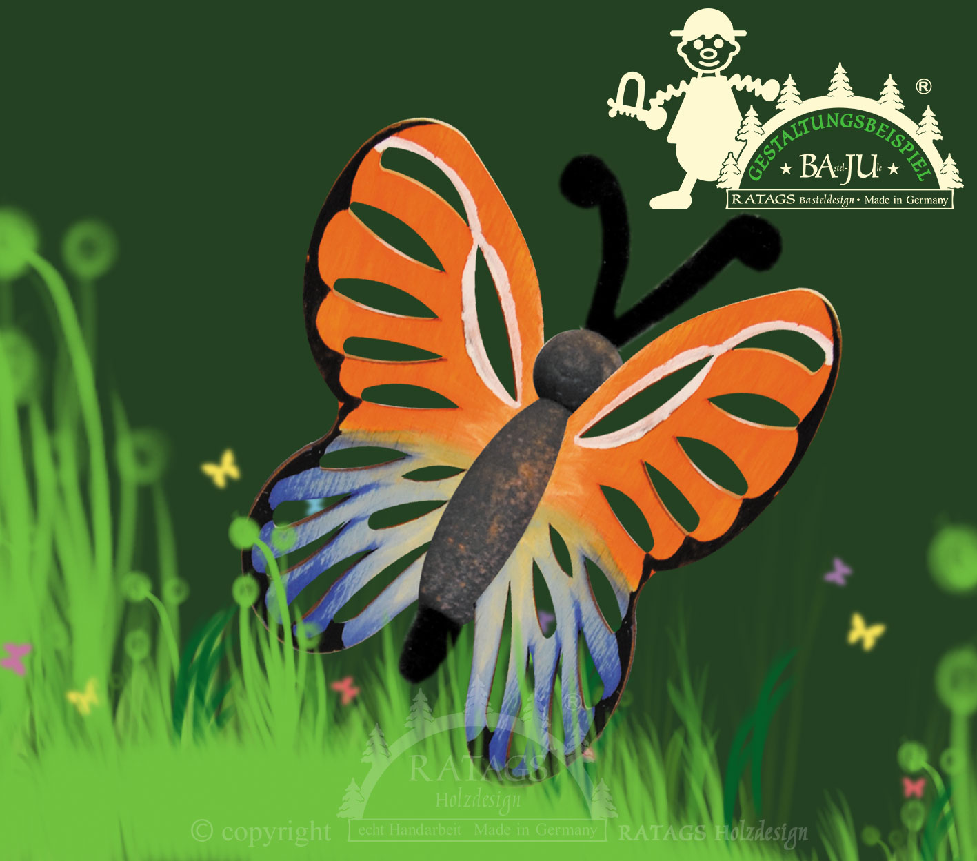 Schmetterling zum Basteln, klein