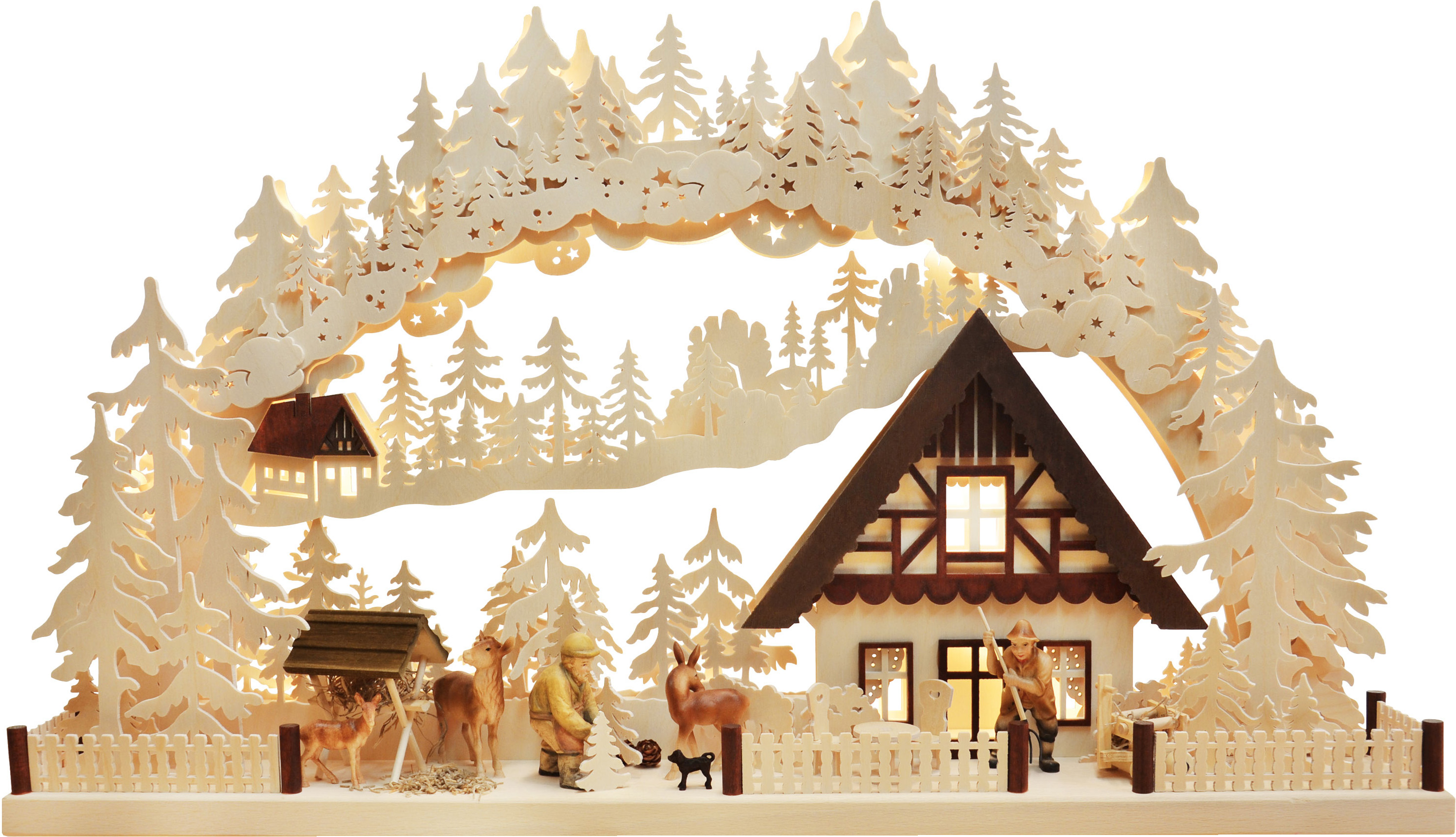 3D-lysbue stor, vinterens inntog Størrelse 72 x 43 cm (BxH)