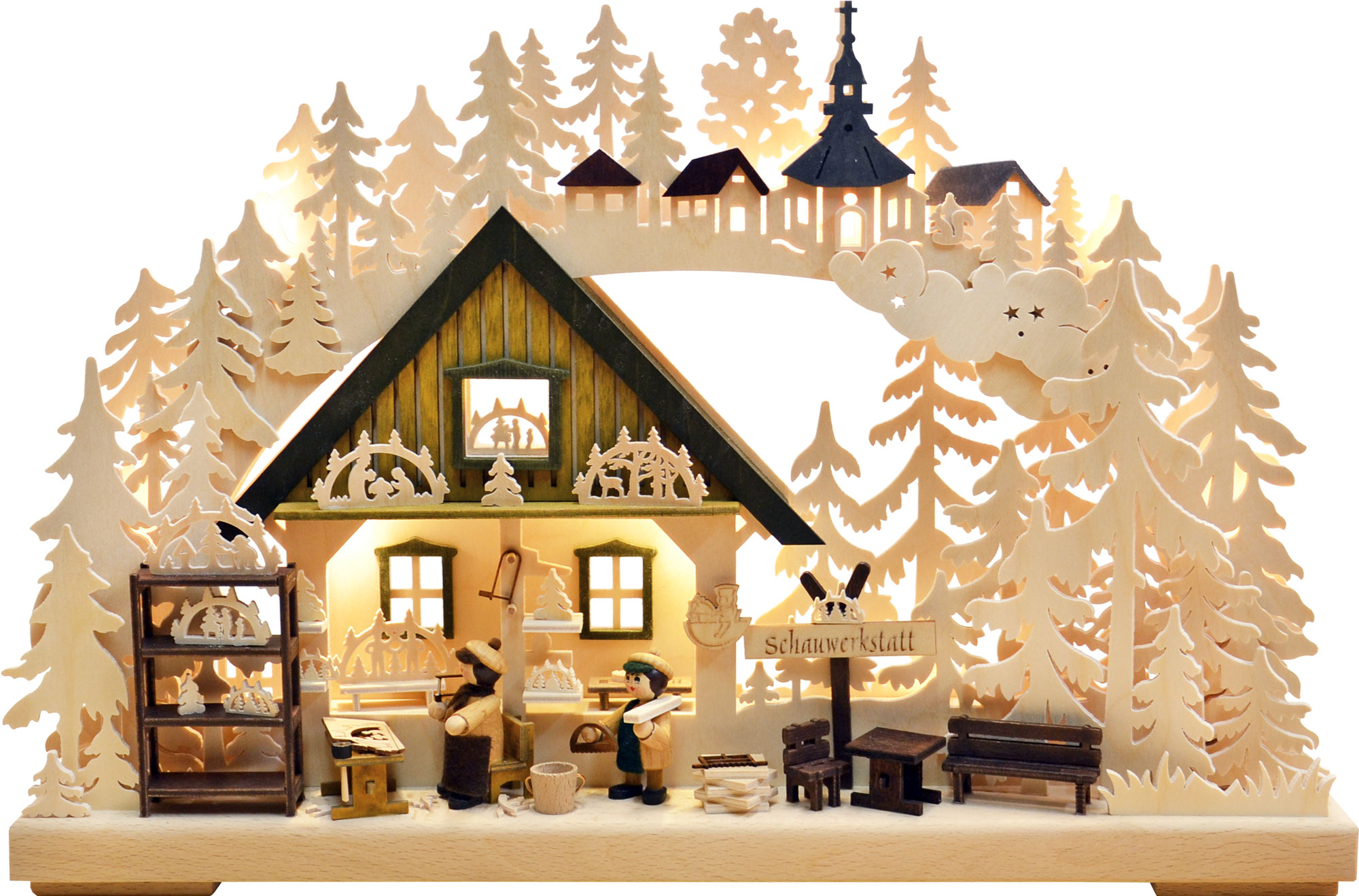 Small 3D Schwibbogen, show workshop