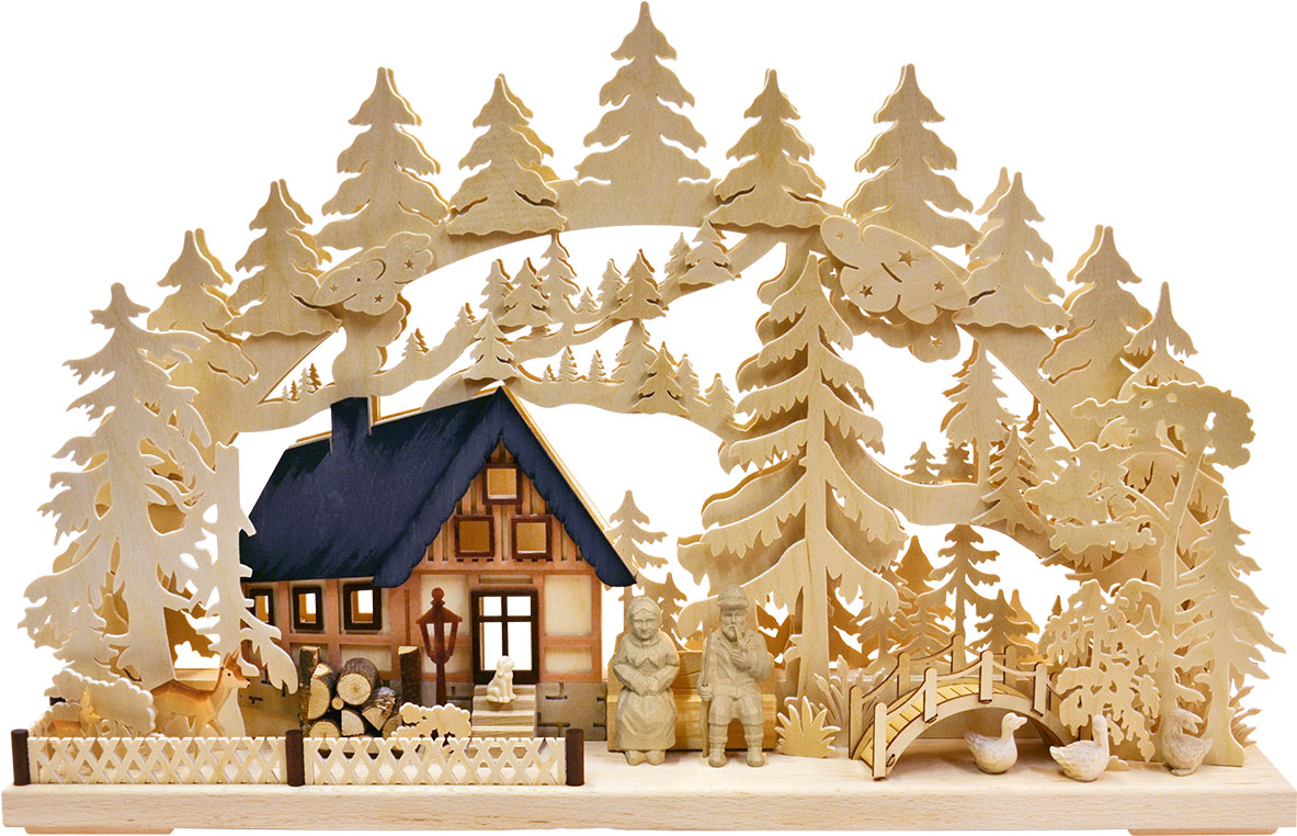 Medium-sized 3D Schwibbogen, Am Waldbach