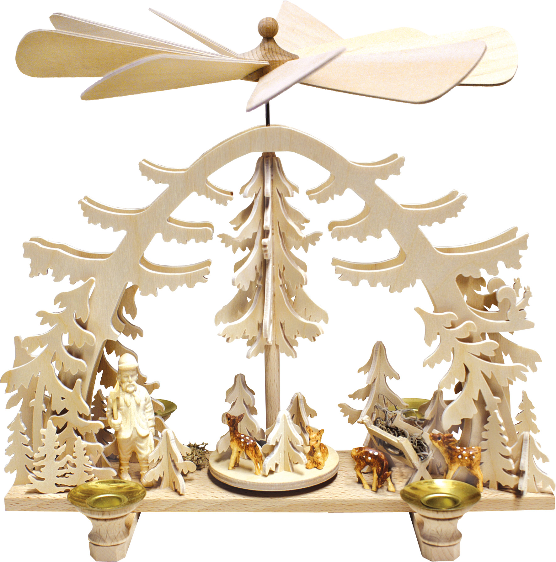 Arched pyramid, deer feeding, for pyramid candles