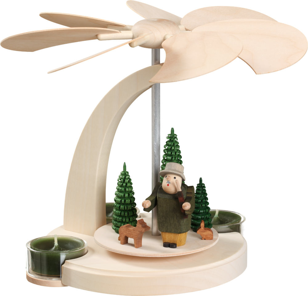 Bogenpyramide klein, Motiv Jägerwichtel 18 cm