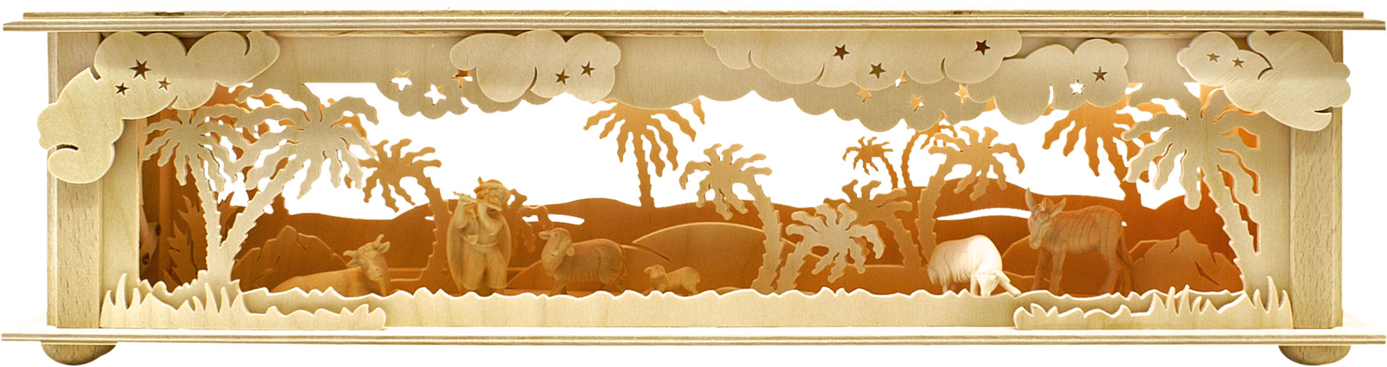 Raumleuchte klein, für Krippe mit Hirten, Tiroler Figuren, natur