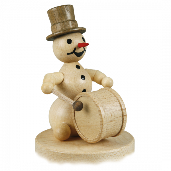 Snowman musician "Pauke" Base 12 cm