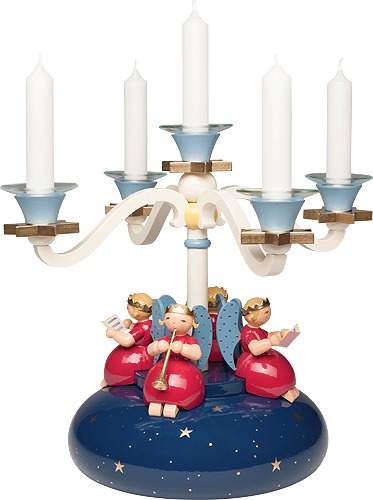 Tischleuchter, vierarmig, mit 4 Engeln