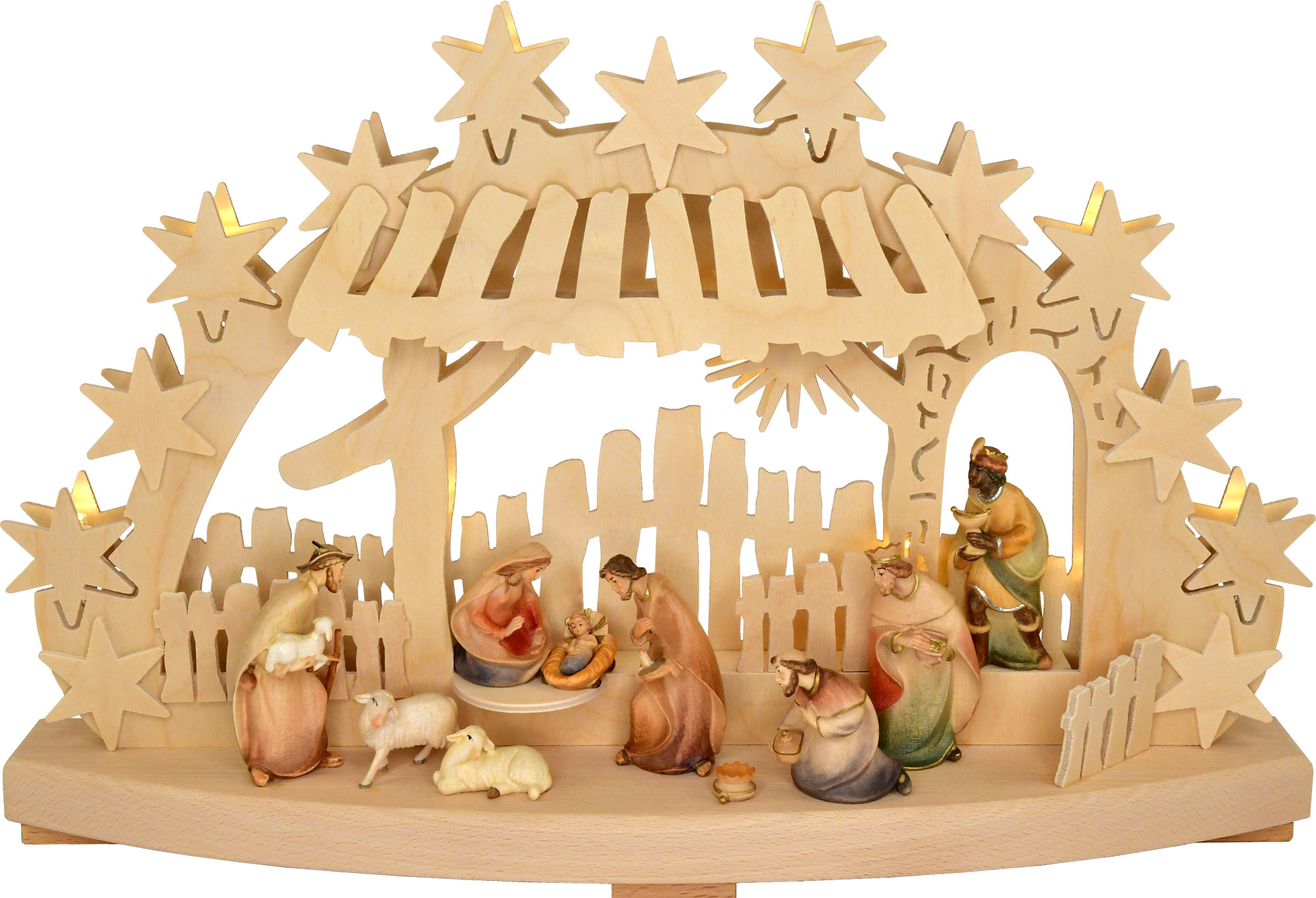 Schwibbogen kl., Christuskind, Tiroler Figuren color, 7cm