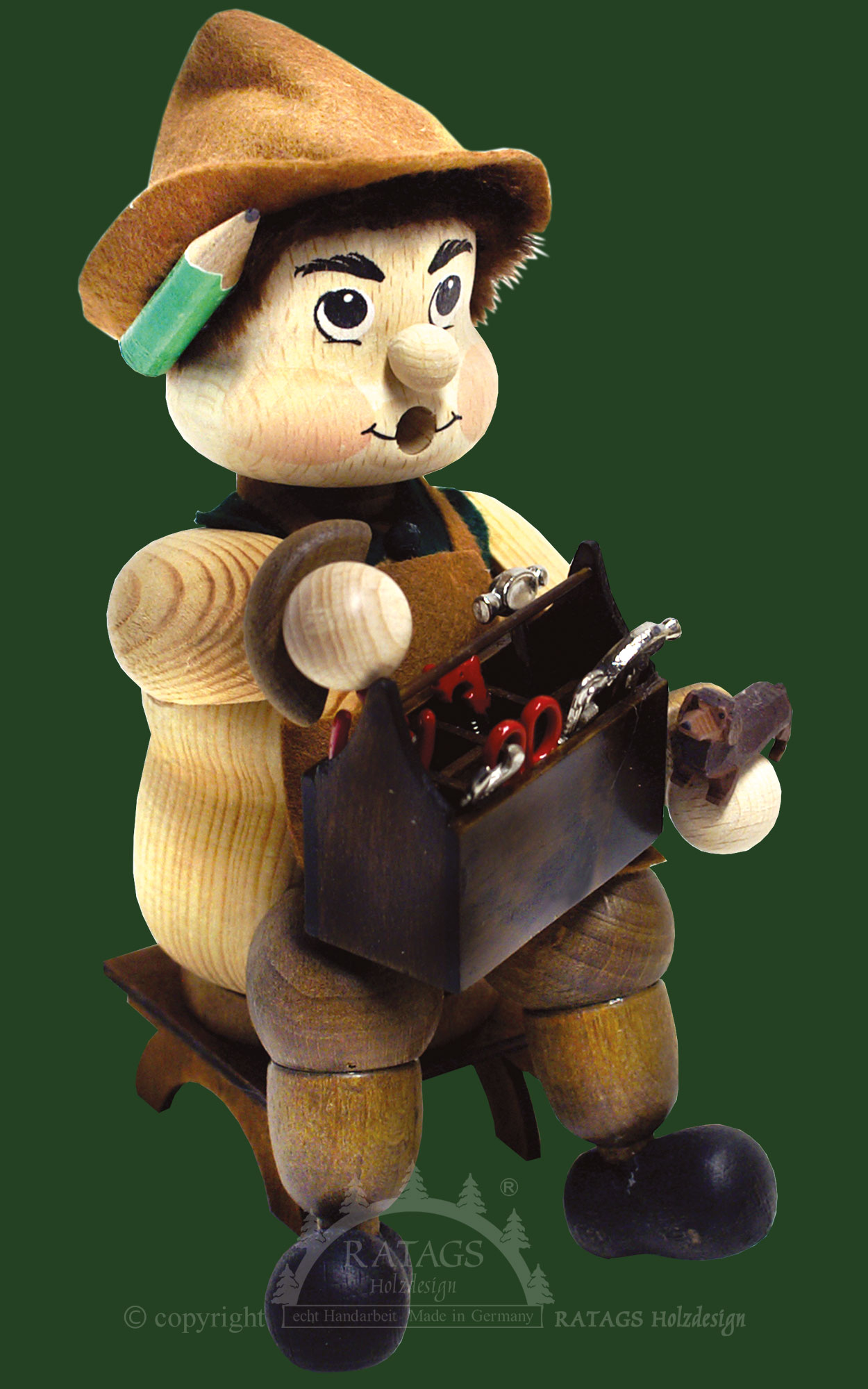 Kantenhocker, Hausmeister Krause auf Hocker Kantenhocker, Hausmeister Krause auf Hocker