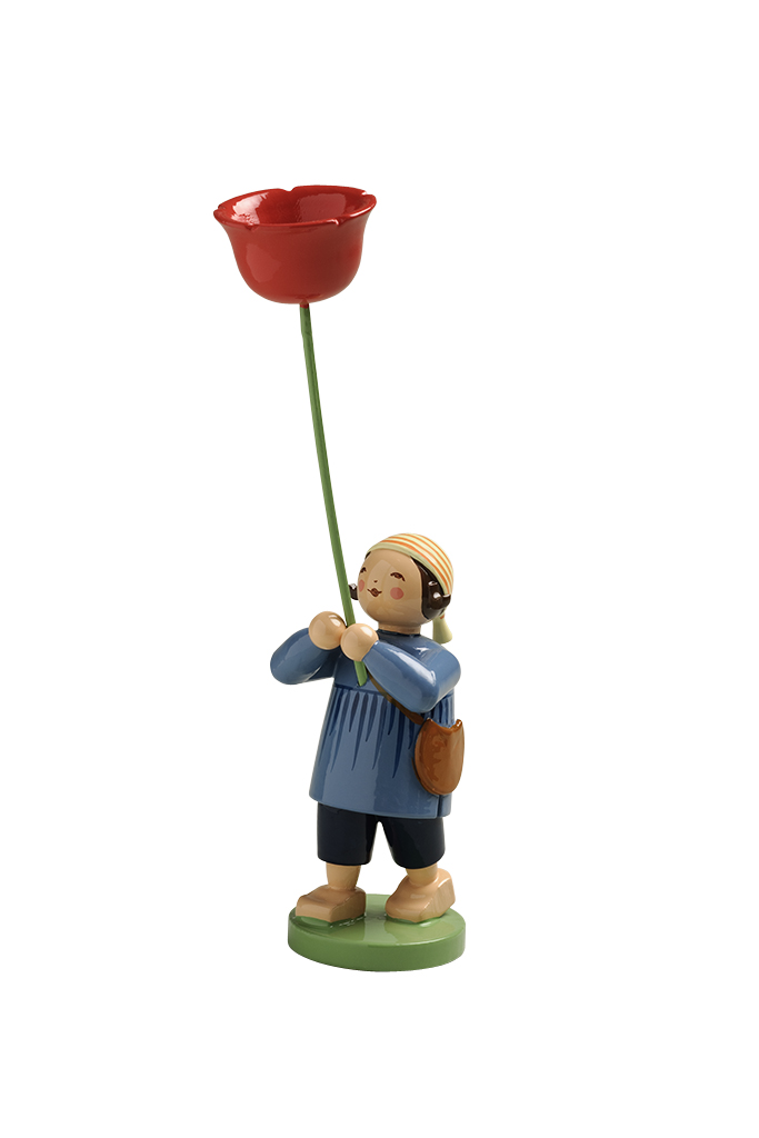 Junge mit Mohnblume