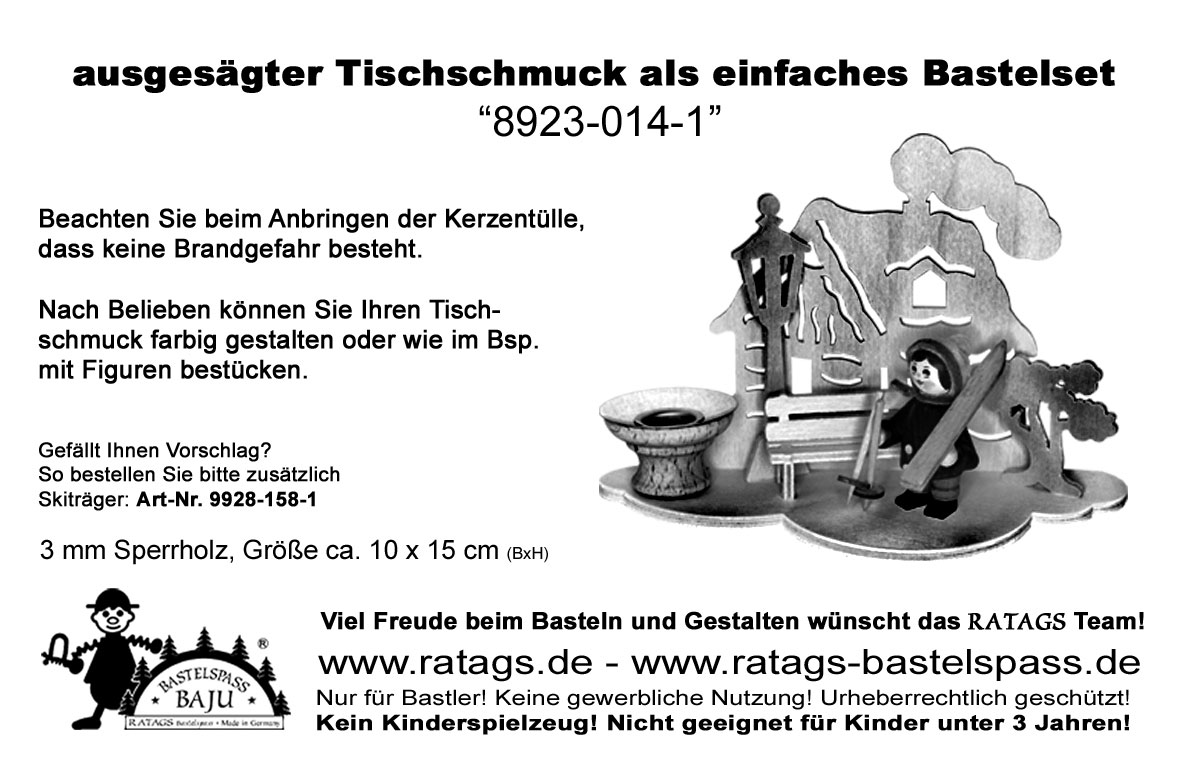 Tischschmuck zum Basteln, Wolke Haus