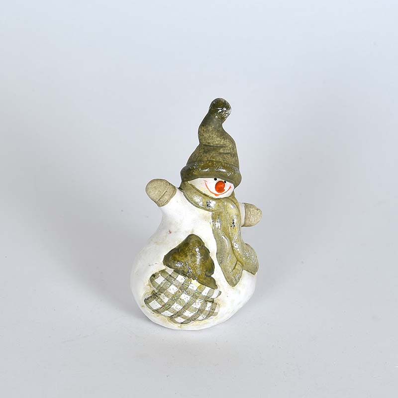 Schneemann 13 cm, mit Schale