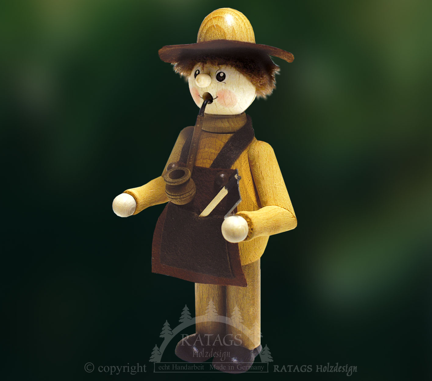 Naturpaffer, woodworker glazed