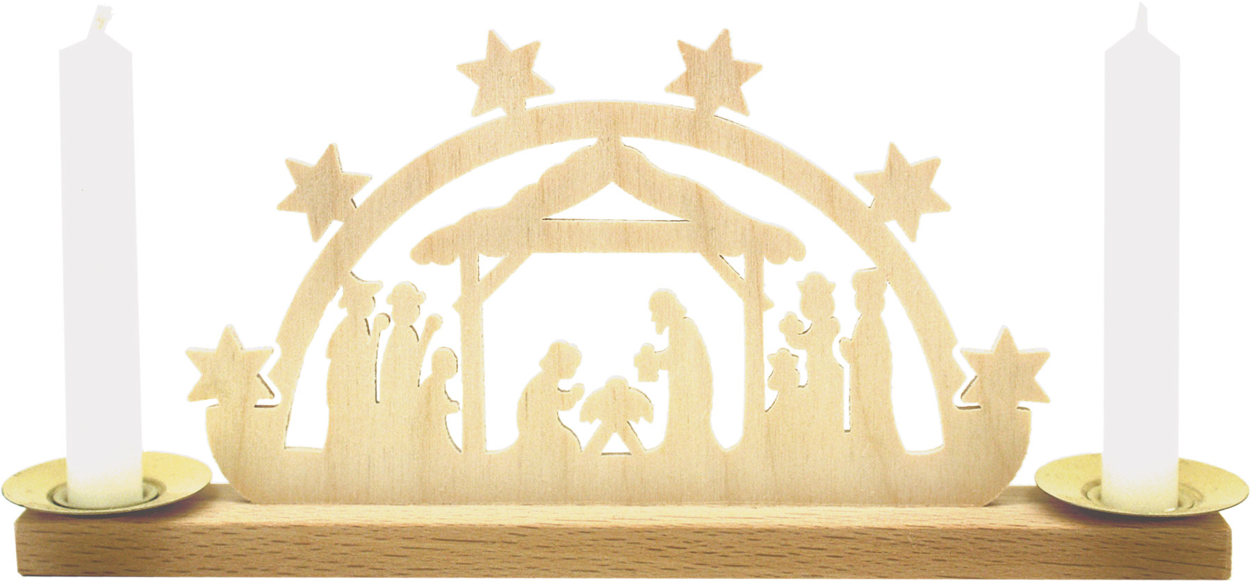 Mini arco luminoso para 2 velas de muñeca Nacimiento de Cristo