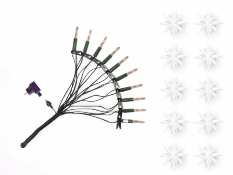 Herrnhut star chain with LED, A1s white, for indoor and outdoor use