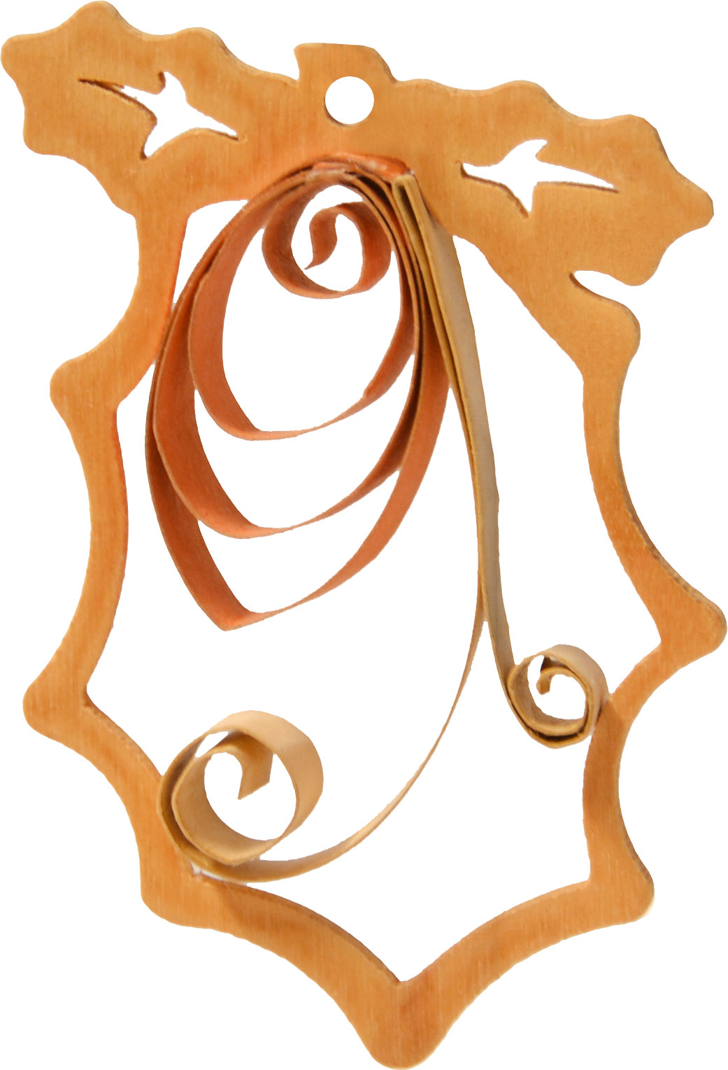 Enfeites para árvores de Natal para artesanato, conjunto de 4 pinhas de madeira, altura aprox. 7,5 cm