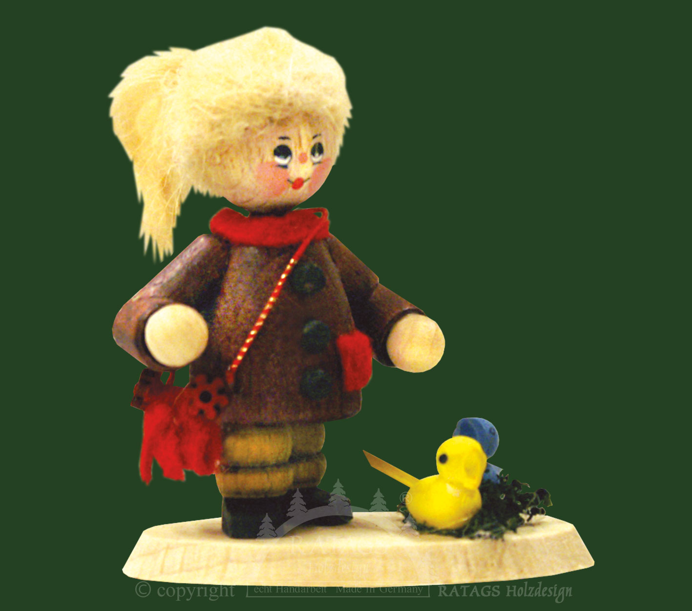 Sammler-Püppchen, Mädchen mit Vögelchen Sammler-Püppchen, Mädchen mit Vögelchen