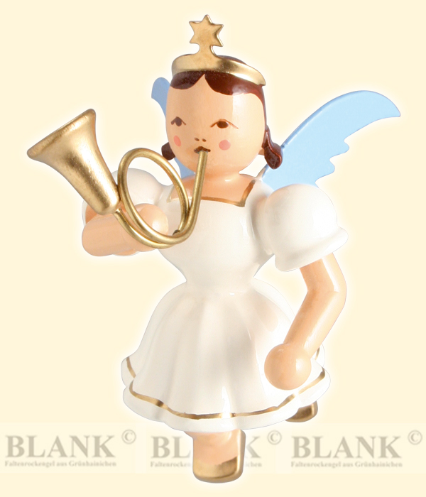 Floating angel hunting horn, coloured