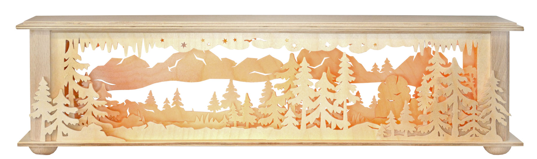 Raumleuchte klein, Wald und Eiszapfen flach Raumleuchte klein, Wald und Eiszapfen flach