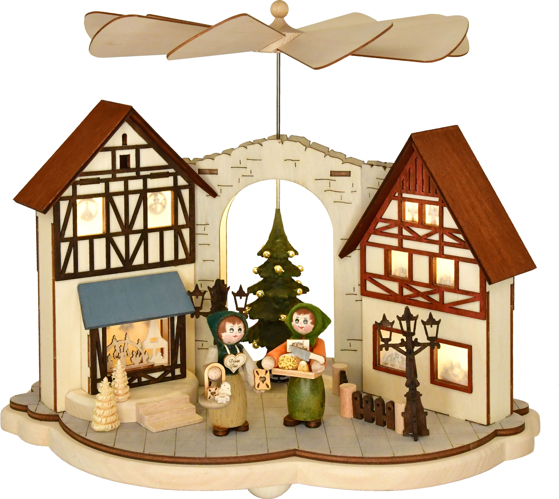 Hauspyramide, Auf dem Markt, Fachwerkhäuser, elektrisch beleuchtet Hauspyramide, Auf dem Markt, Fachwerkhäuser, elektrisch beleuchtet