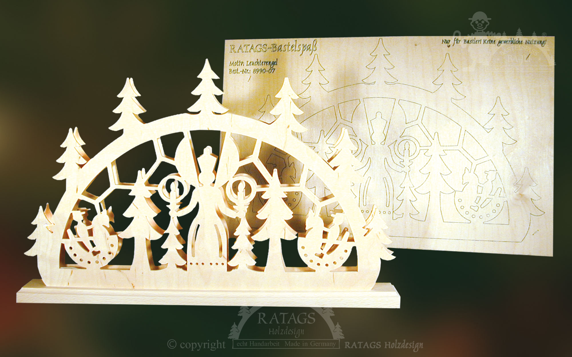 Crafting candle arch, small, candlestick angel