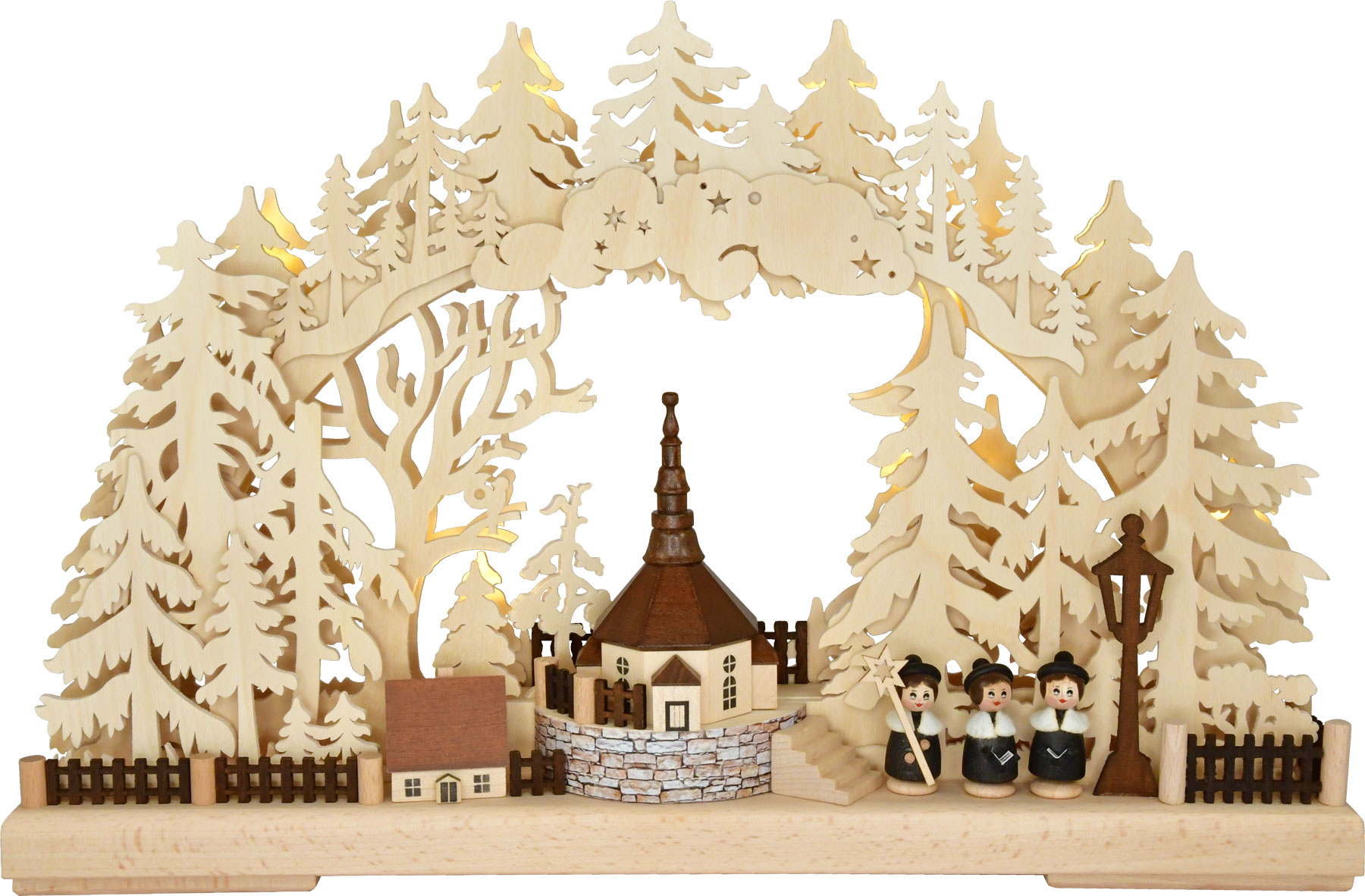 3D-Schwibbogen klein, Dorfkirche Voll-USB