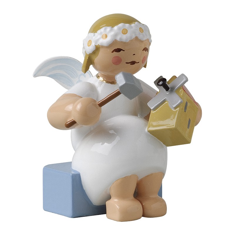 Margeritenengel, sitzend, mit Windmühle