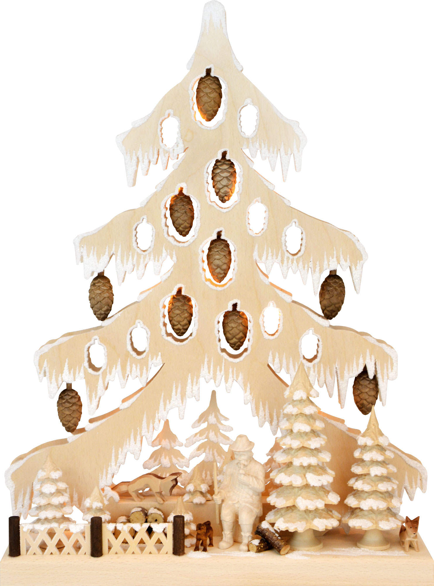 Small fir tree, forester's rest, hoarfrost