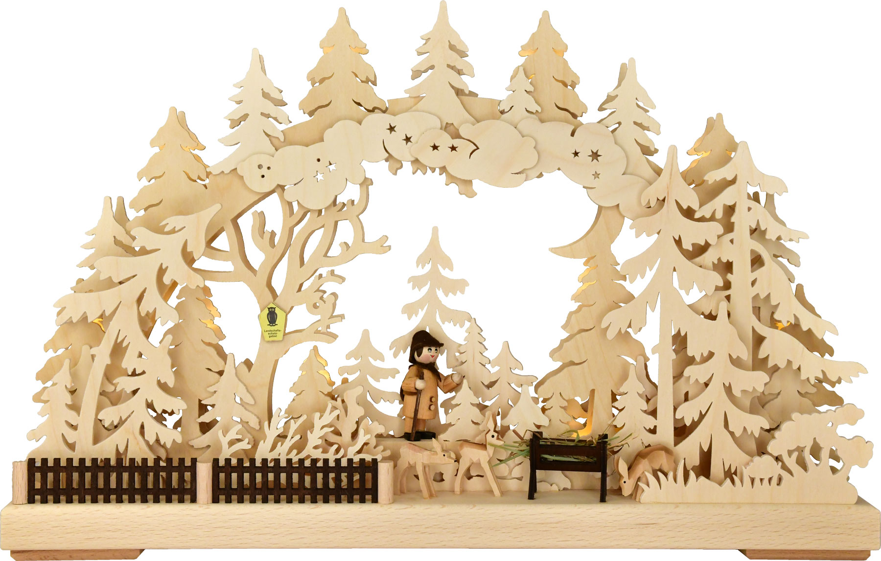 Small 3D Schwibbogen, deer in a nature reserve