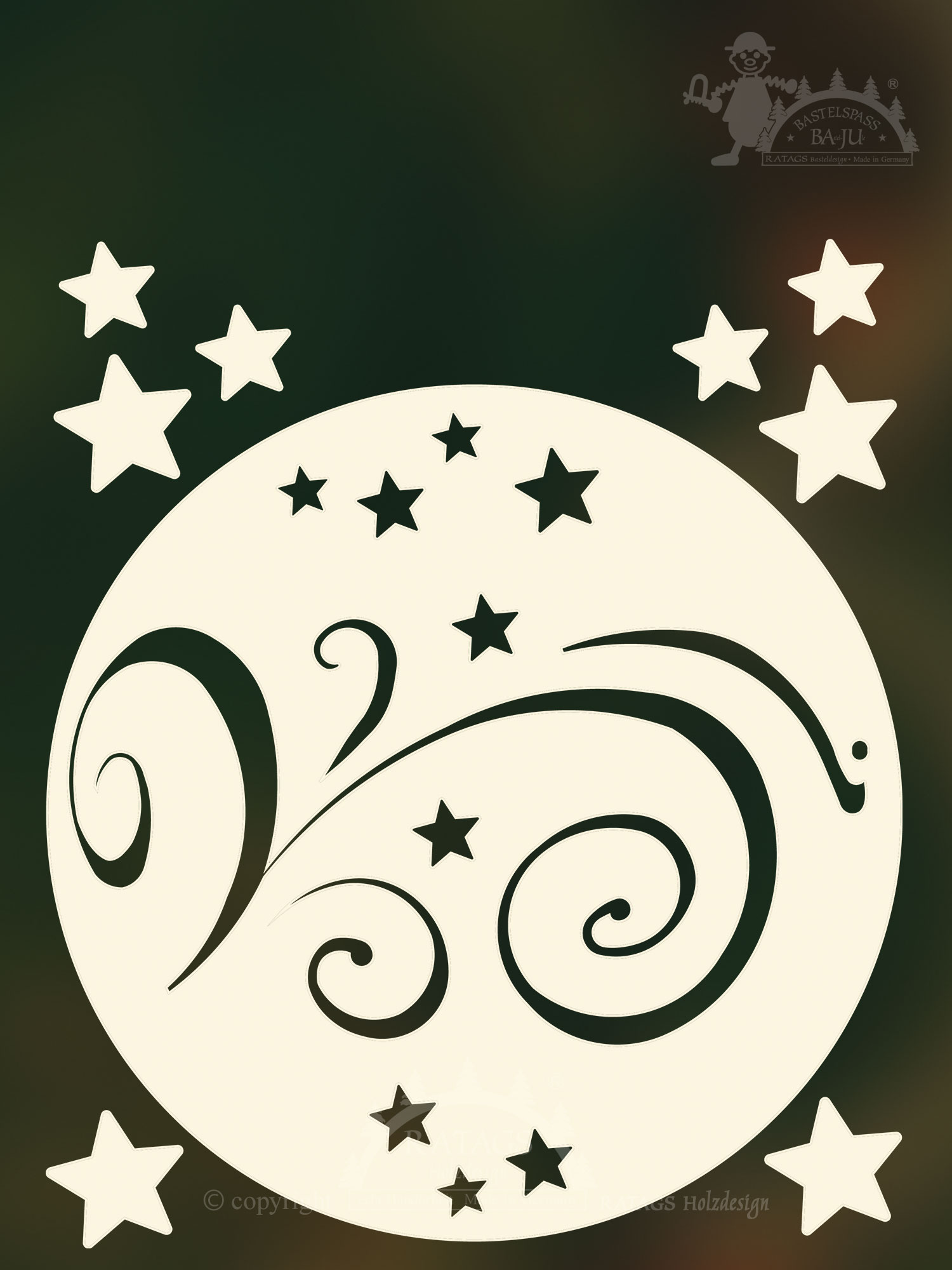 Fensterbild, zum Basteln, Ornament, zum Aussägen