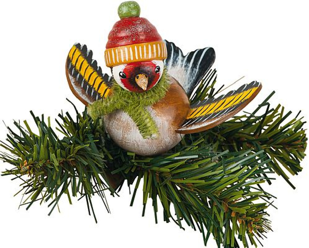 Tree clip goldfinch 6.5 cm