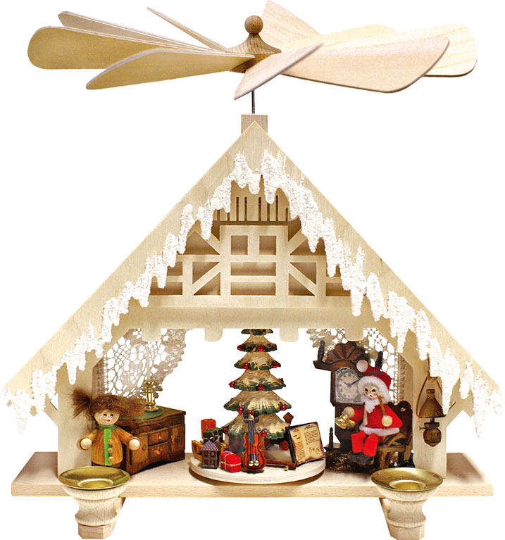 Hauspyramide, Weihnachtsstube, Raureif