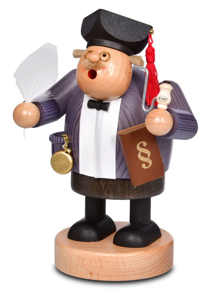 Advogado, boneco fumegante