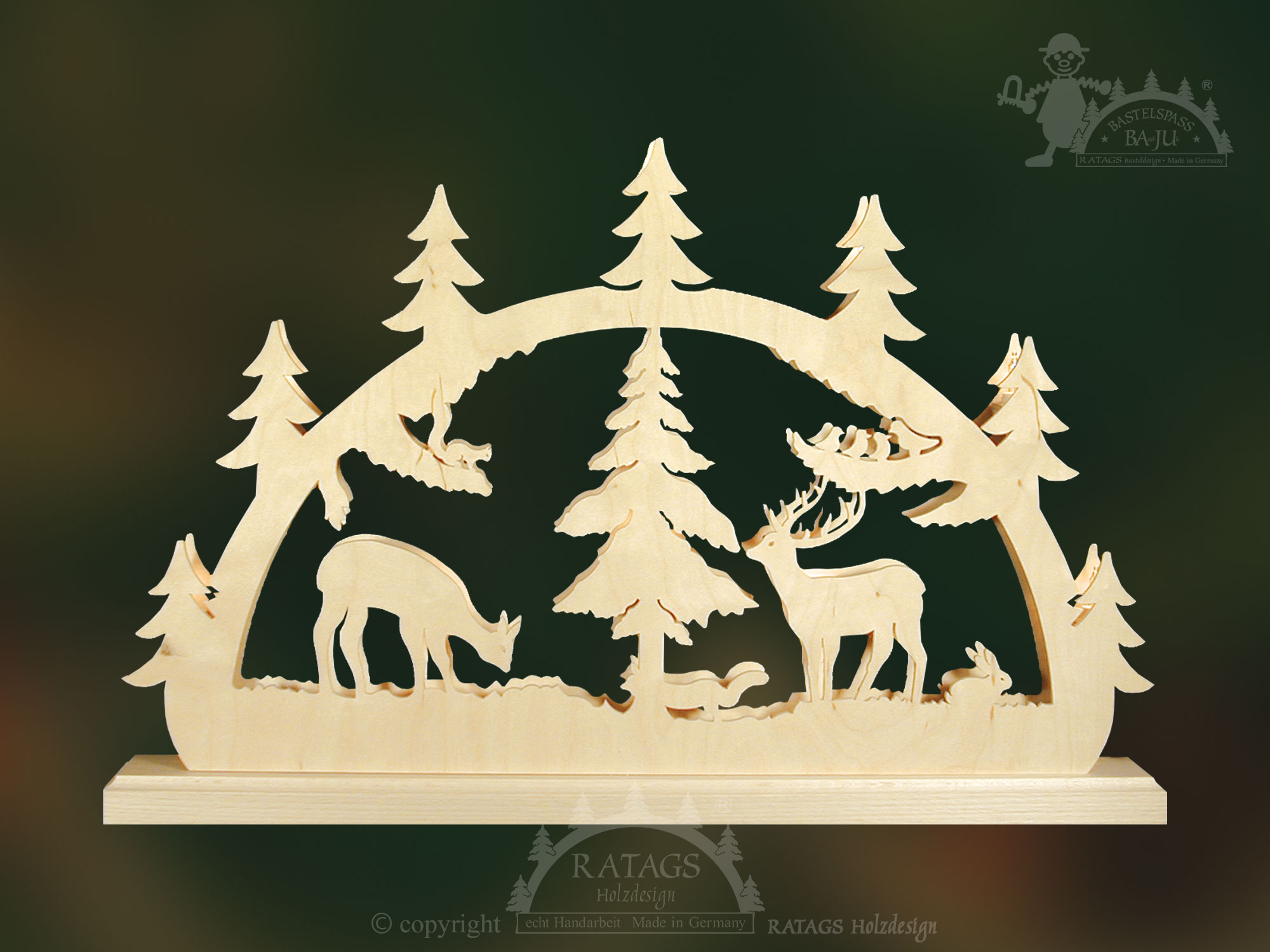 Crafting kit for candle arch, small, forest animals