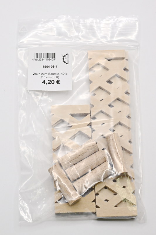 Zaun zum Basteln, 40 x 2,5 cm (LxH)