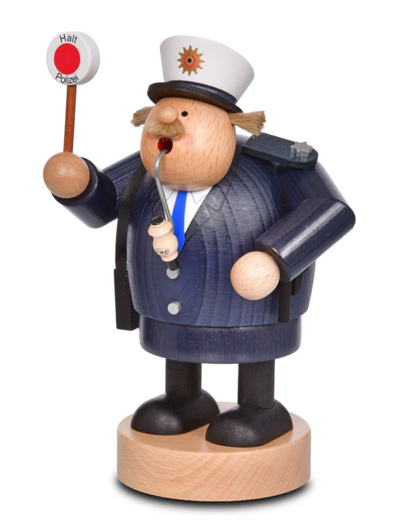 警察官、香炉人形