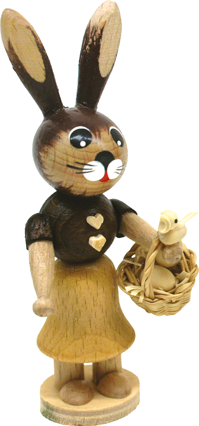 Rabbit girl, nature, basket