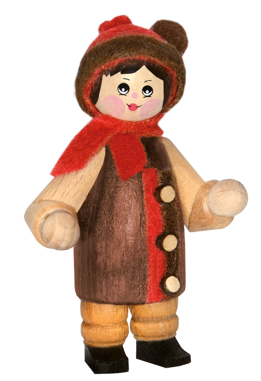 Figur, Junge mit rotem Schal und Mütze